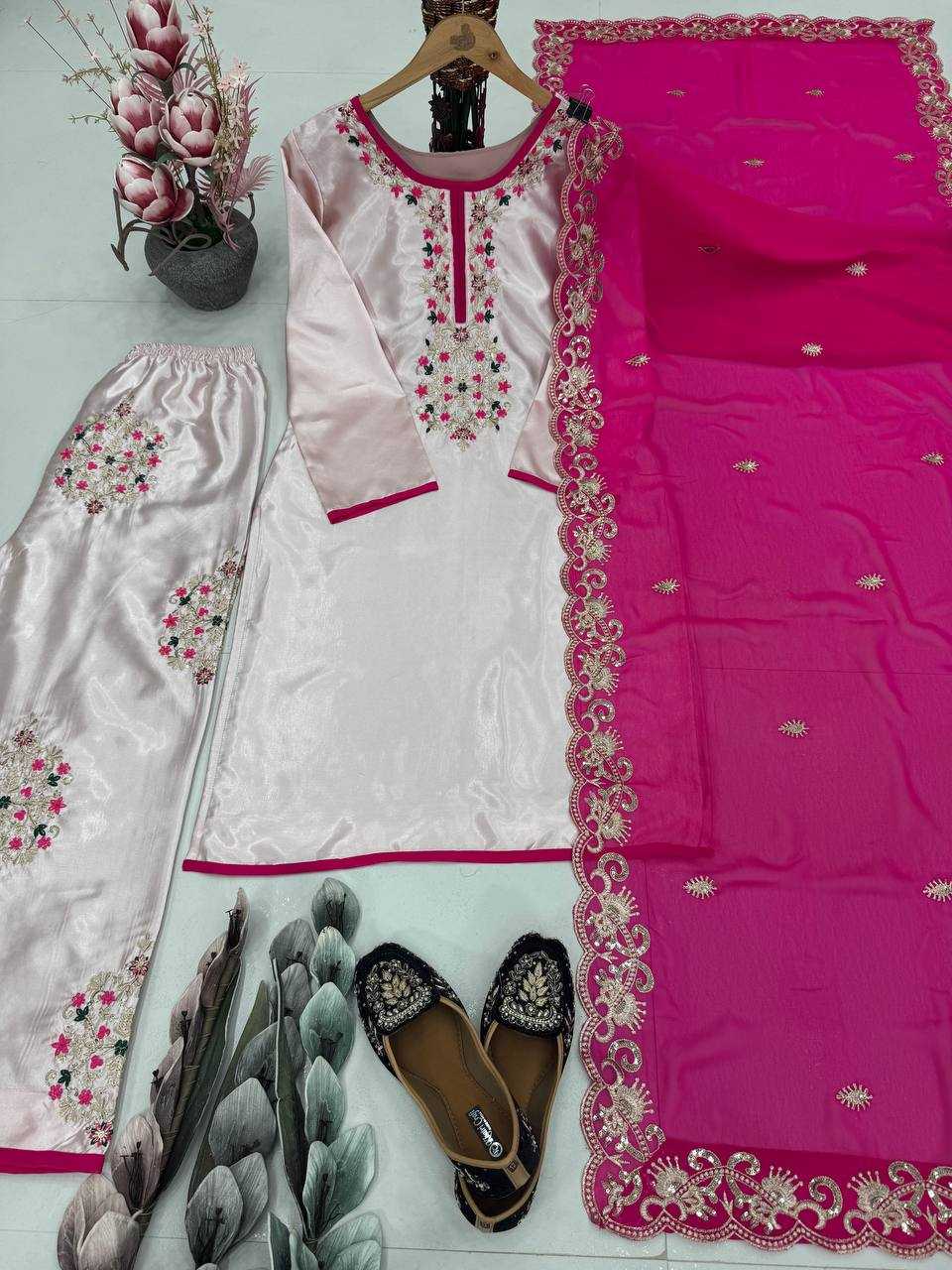 Ynf Satin KESH512 210 Suits & Dresses Wholesale Ladies Suits Dresses Designer Suits Manufacturer