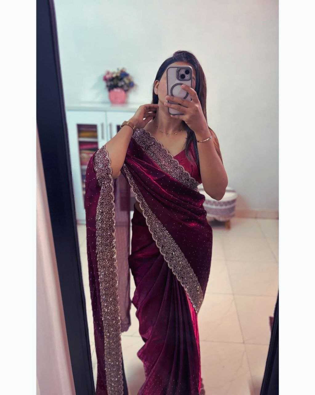 Ynf Satin RIN112 Shakuntala Sarees Wholesale Designer Sarees Lightweight Sarees Satin Sarees Manufacturer