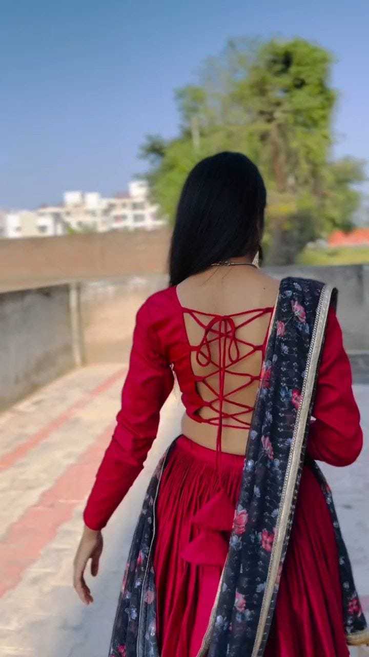 Ynf Satin RIN157 1070 Lehengas Plus Size Collections Wholesale Wedding Lehenga Satin Lehenga Red Lehenga Manufacturer
