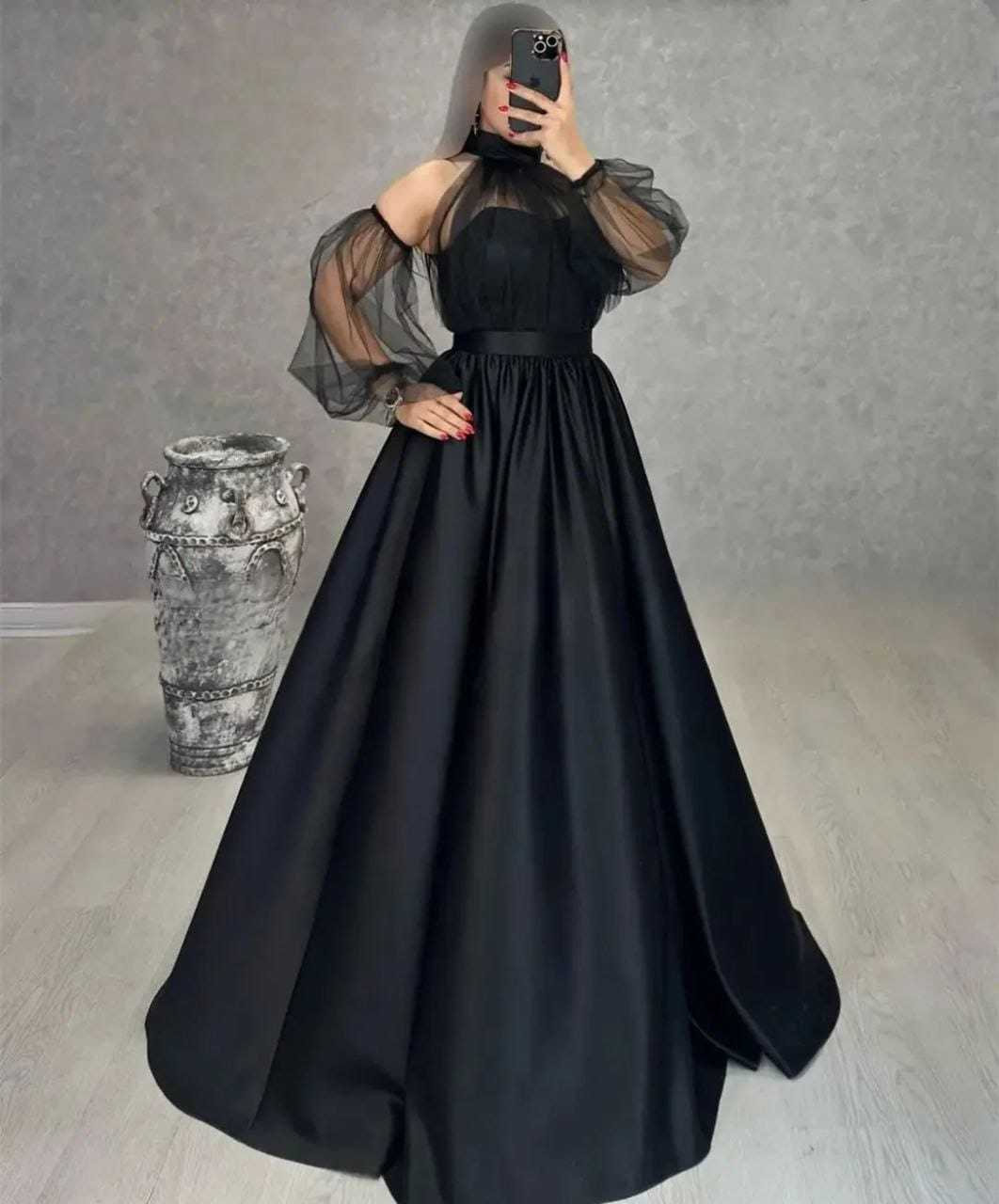Ynf Satin RIN157 2148 Gowns Plus Size Collections Wholesale Party Gowns Net Gowns Satin Gowns Manufacturer
