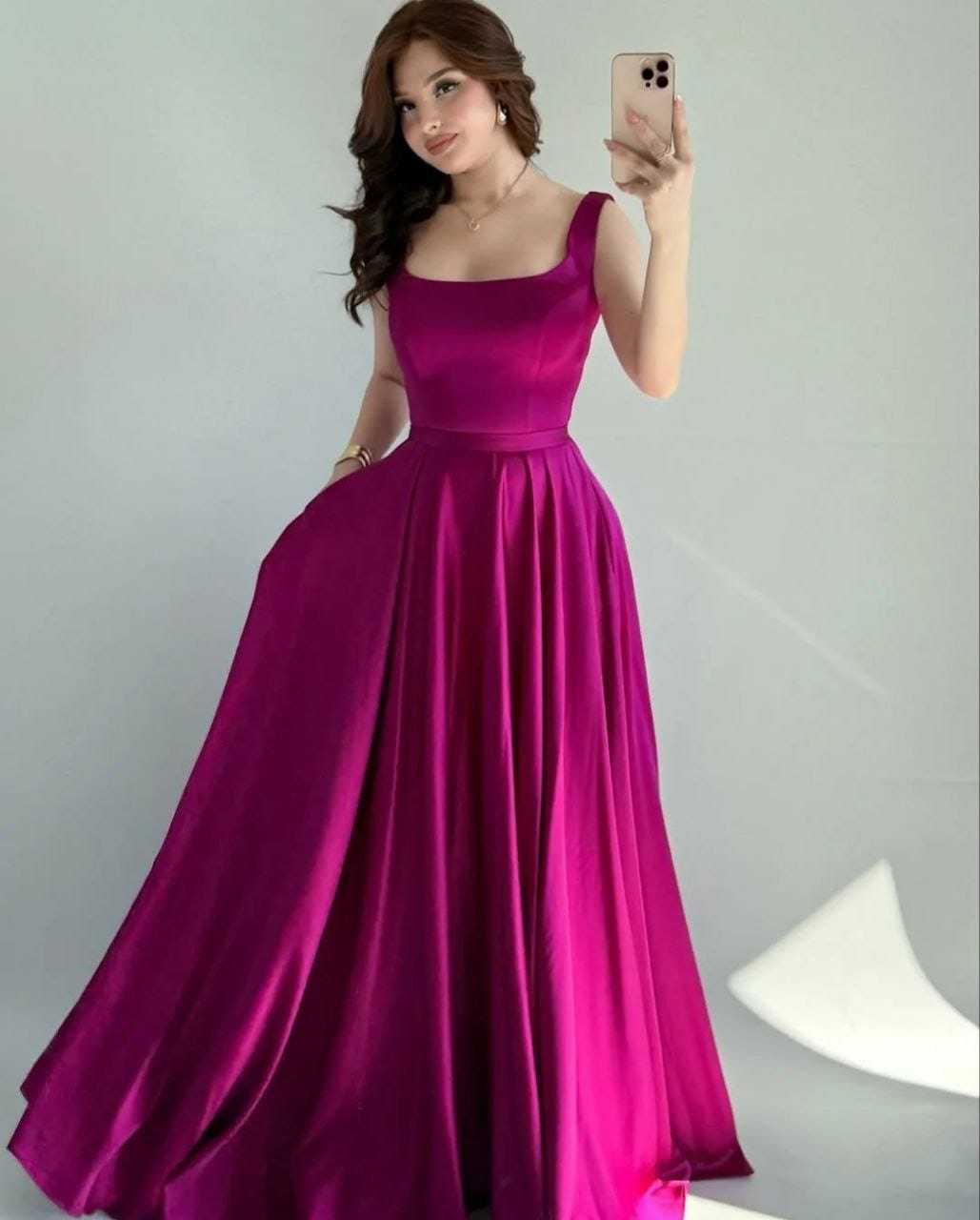 Ynf Satin RIN157 2151 Gowns Plus Size Collections Wholesale Party Gowns Designer Gowns Satin Gowns Manufacturer