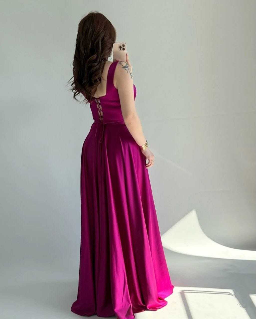 Ynf Satin RIN157 2151 Gowns Plus Size Collections Wholesale Party Gowns Designer Gowns Satin Gowns Manufacturer