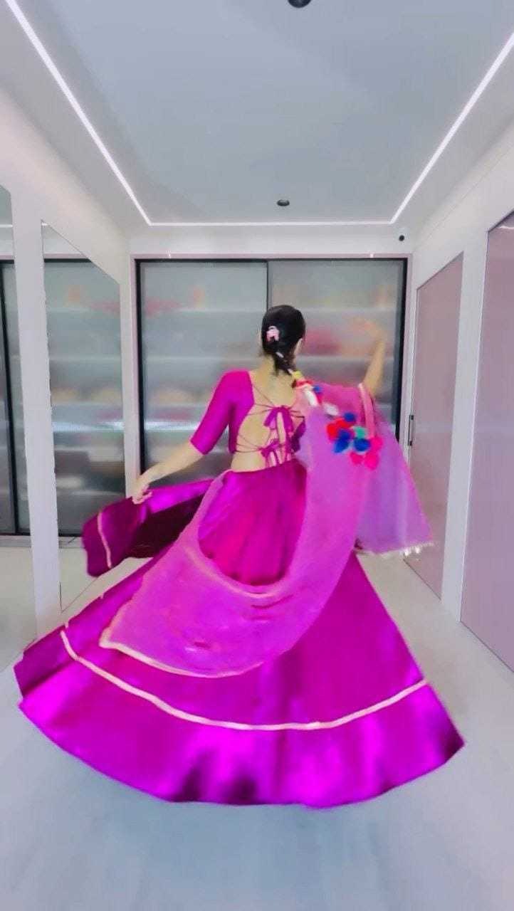 Ynf Satin RIN157 NAVRATRI NIGHTS-19 Lehengas Festive Collections Plus Size Collections Wholesale Satin Lehenga Purple Lehenga Navratri Chaniya Choli Manufacturer