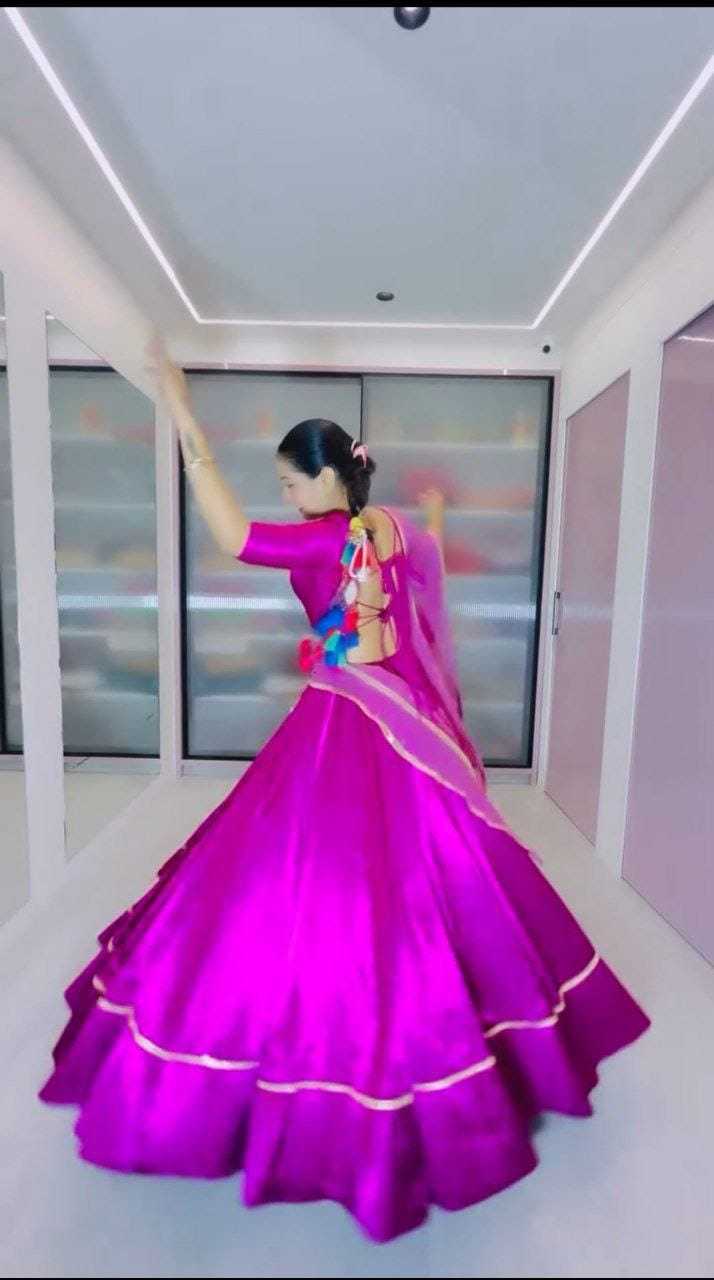 Ynf Satin RIN157 NAVRATRI NIGHTS-19 Lehengas Festive Collections Plus Size Collections Wholesale Satin Lehenga Purple Lehenga Navratri Chaniya Choli Manufacturer