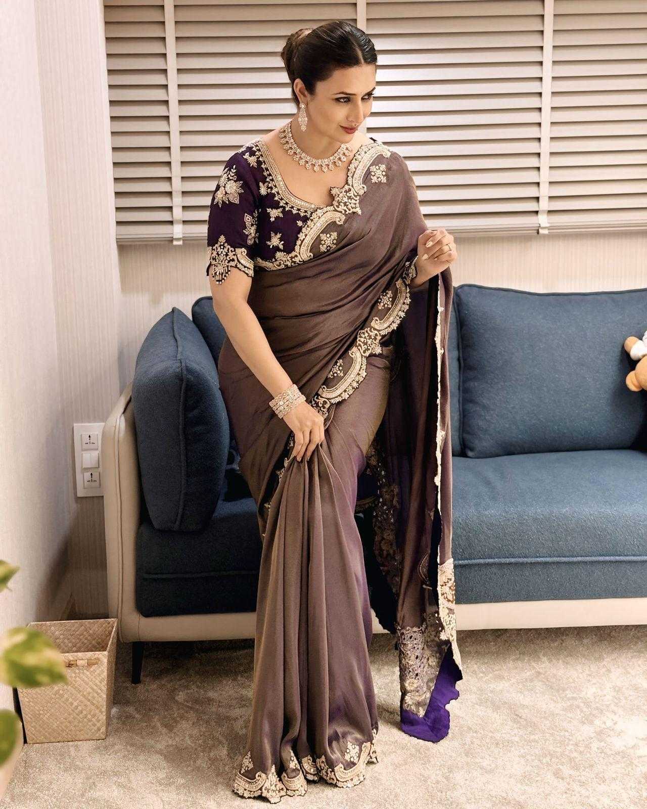 Ynf Satin RIN164 Fendy Sarees Bollywood Collections Festive Collections Wholesale Designer Sarees Satin Sarees Divyanka Tripathi Manufacturer