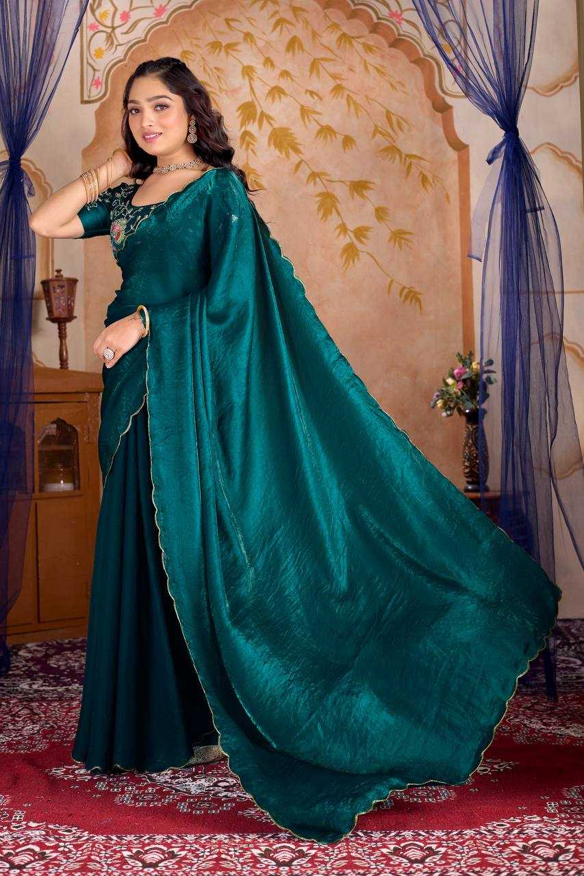 Ynf Satin RIN189 330 Sarees Wholesale Embroidered Sarees Cutwork Saree Satin Sarees Manufacturer