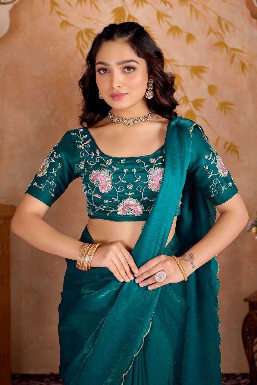 Ynf Satin RIN189 330 Sarees Wholesale Embroidered Sarees Cutwork Saree Satin Sarees Manufacturer
