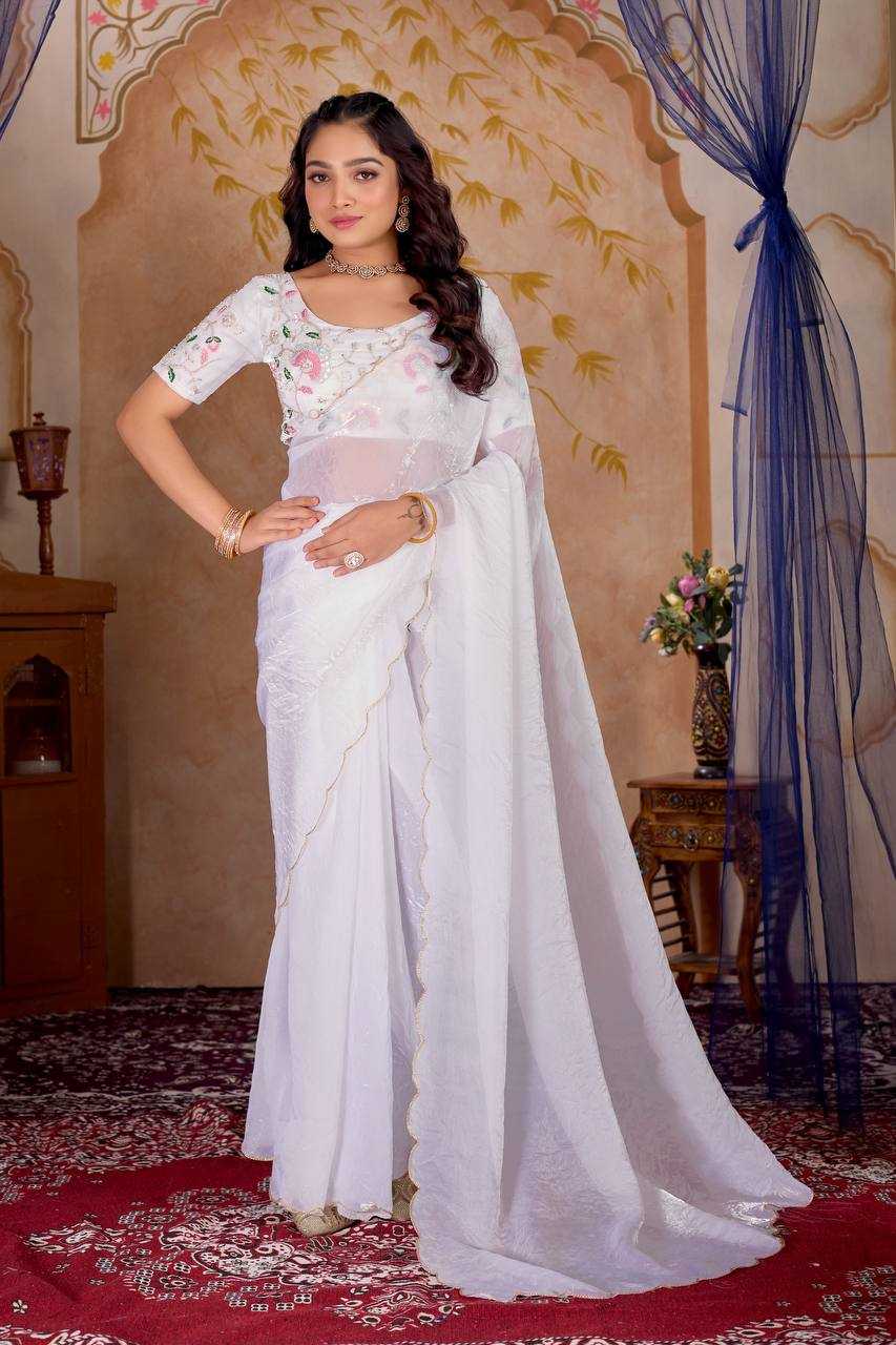 Ynf Satin RIN189 330 Sarees Wholesale Embroidered Sarees Cutwork Saree Satin Sarees Manufacturer
