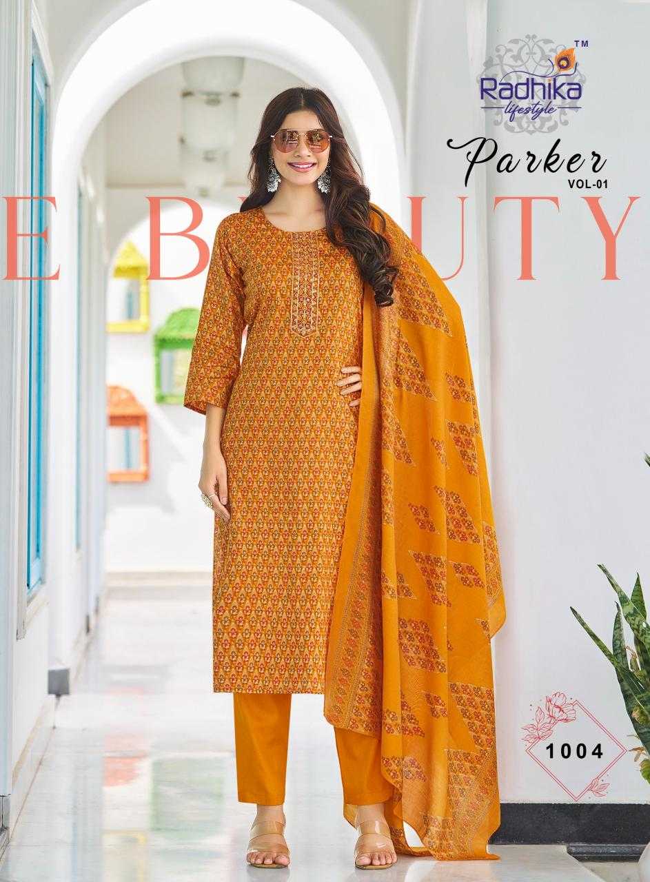 Ynf Satin RIN190 RADHIKA-PARKER VOL 1 Setwise Collections Wholesale Dresses & Suits Catalogs Manufacturer
