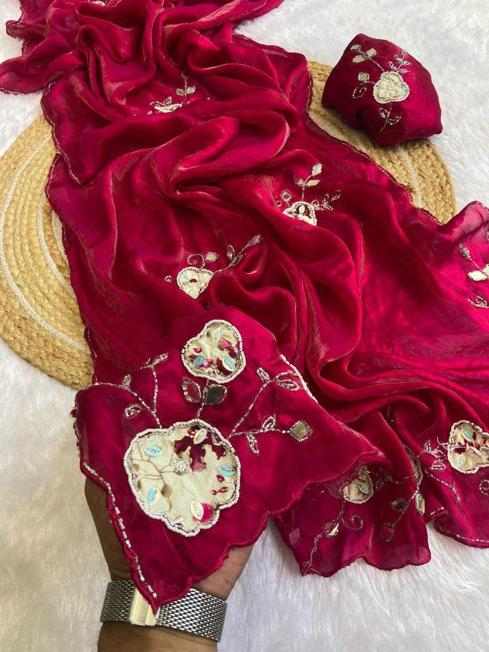 Ynf Satin RIN216 Neha Sarees Wedding Collections Festive Collections Wholesale Hand Work Sarees Satin Sarees Sarees With Blouse Manufacturer