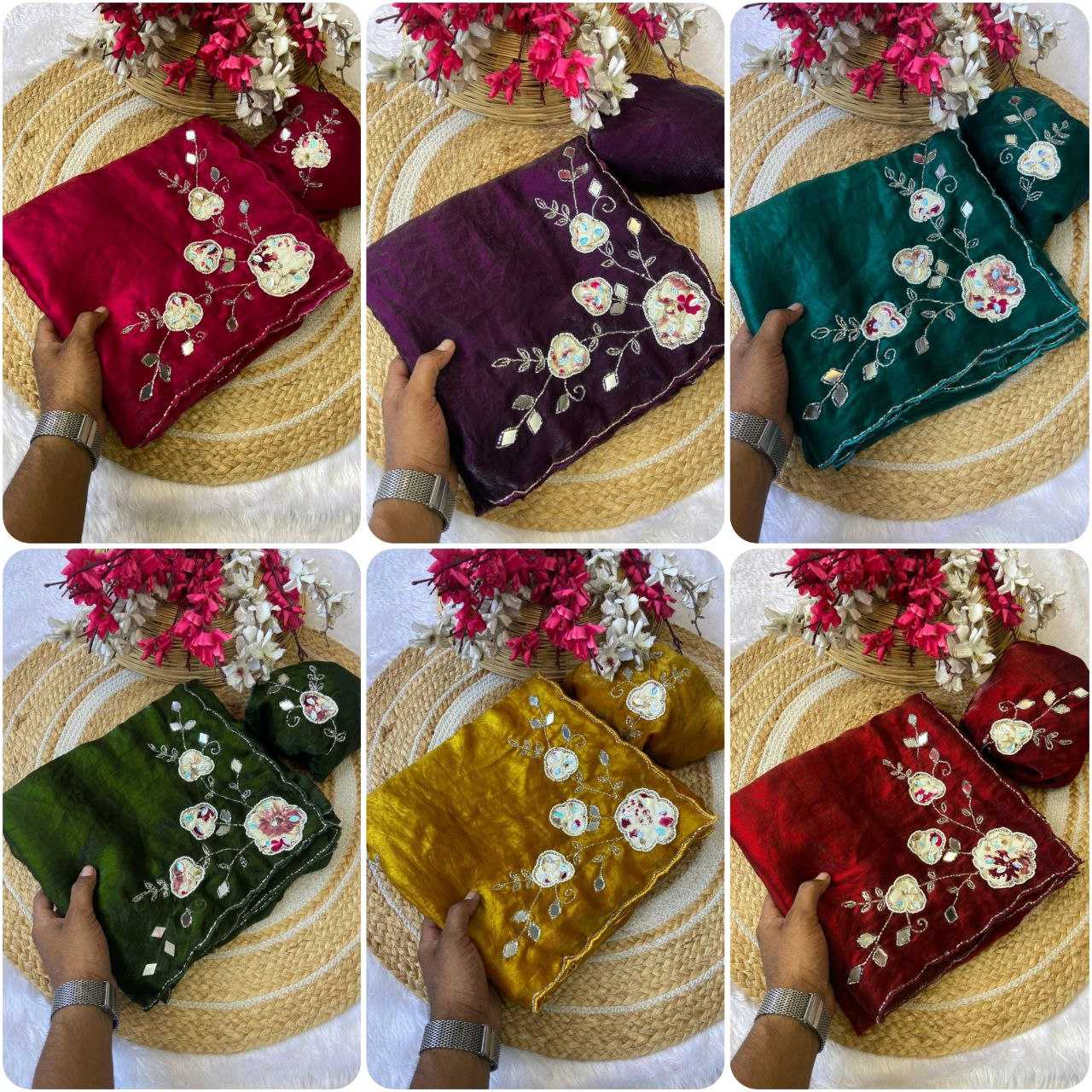 Ynf Satin RIN216 Neha Sarees Wedding Collections Festive Collections Wholesale Hand Work Sarees Satin Sarees Sarees With Blouse Manufacturer