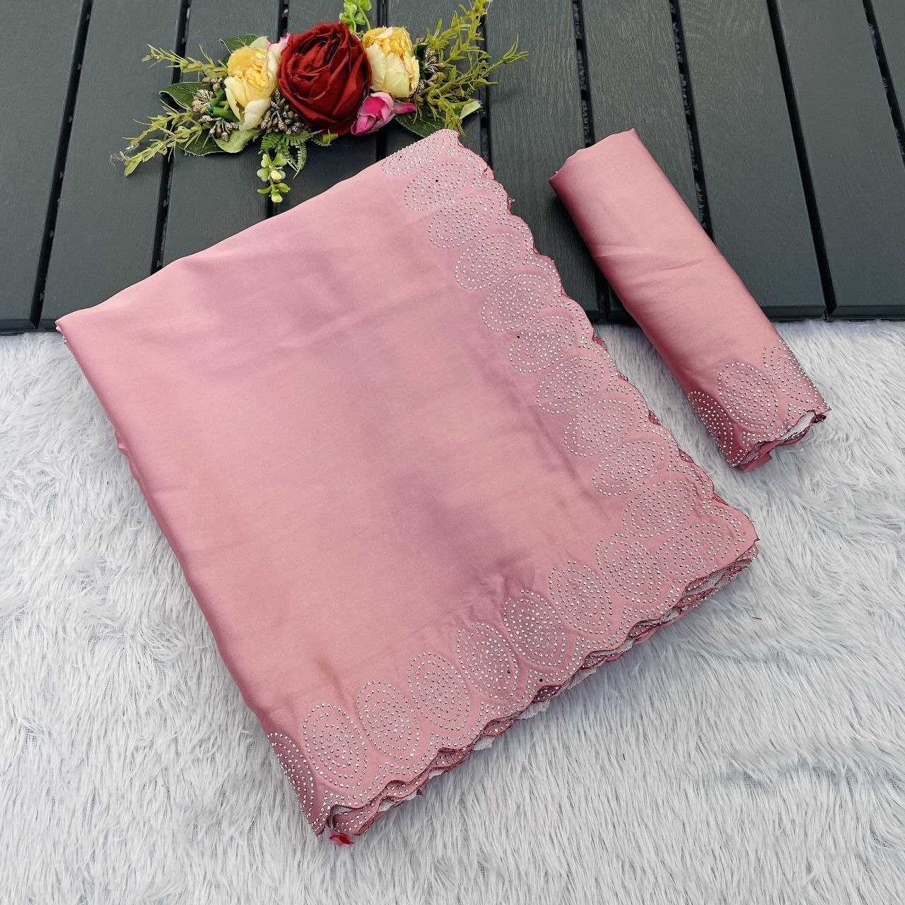 Ynf Satin RIN216 shrusti Sarees Wholesale Party Wear Sarees Fancy Sarees Lace Border Sarees Manufacturer