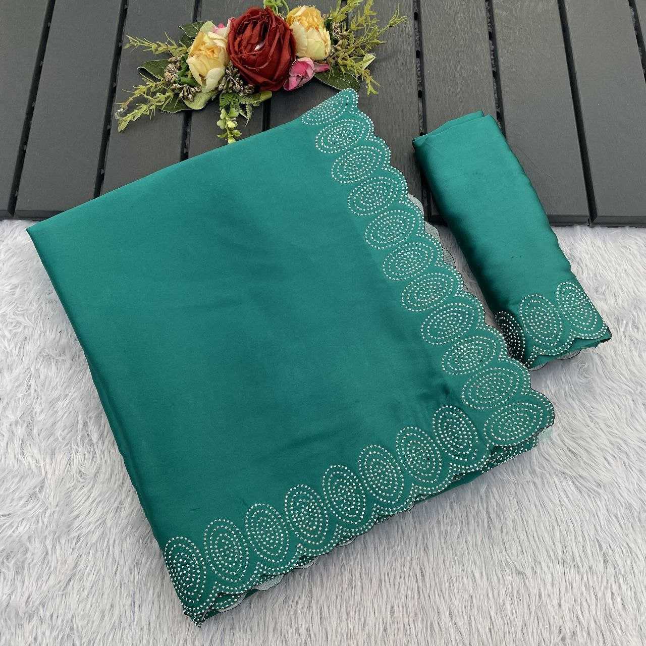 Ynf Satin RIN216 shrusti Sarees Wholesale Party Wear Sarees Fancy Sarees Lace Border Sarees Manufacturer