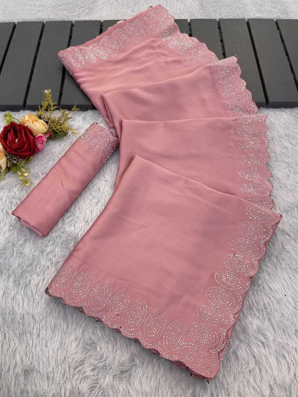 Ynf Satin RIN216 shrusti Sarees Wholesale Party Wear Sarees Fancy Sarees Lace Border Sarees Manufacturer