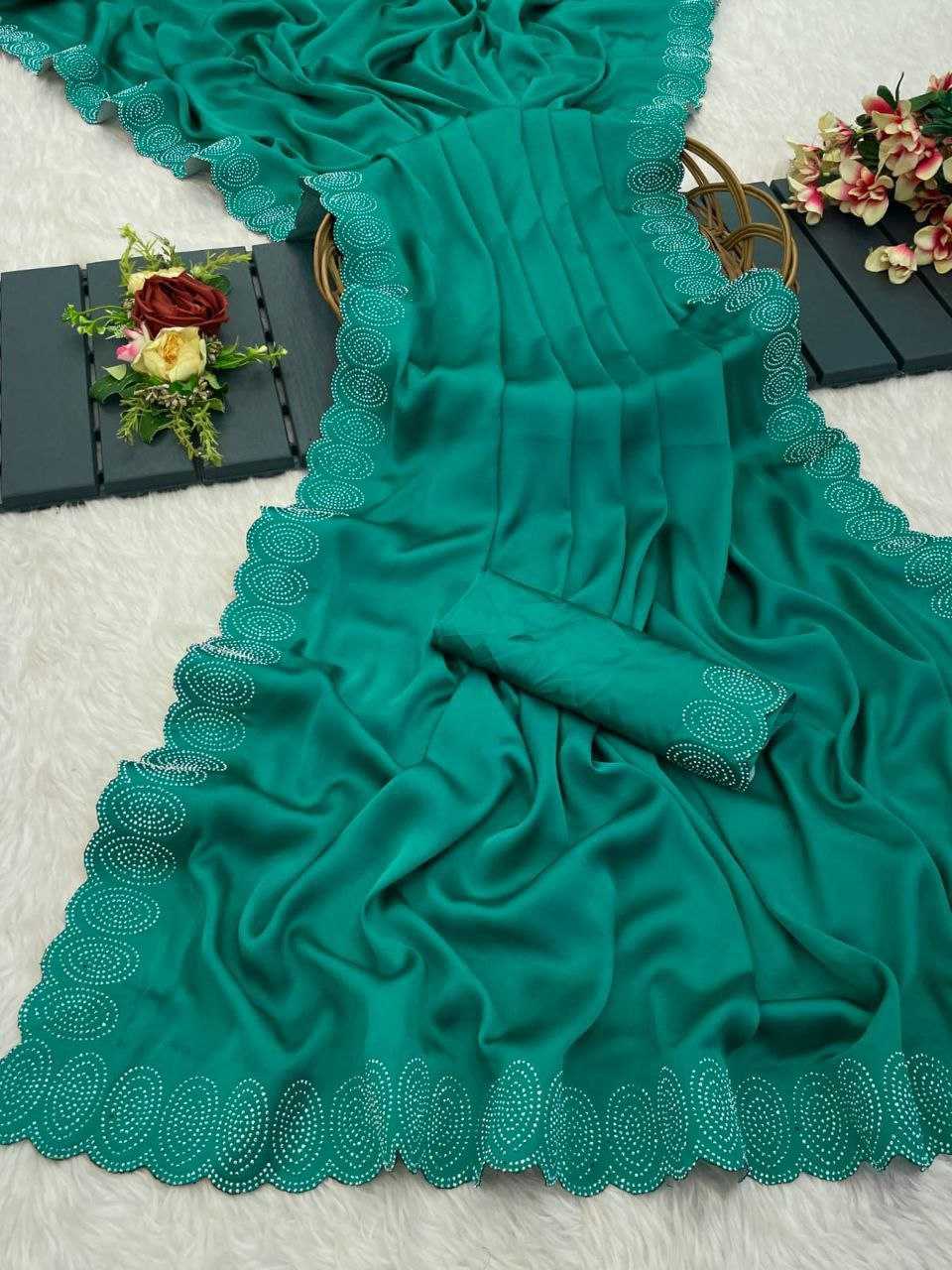Ynf Satin RIN216 shrusti Sarees Wholesale Party Wear Sarees Fancy Sarees Lace Border Sarees Manufacturer