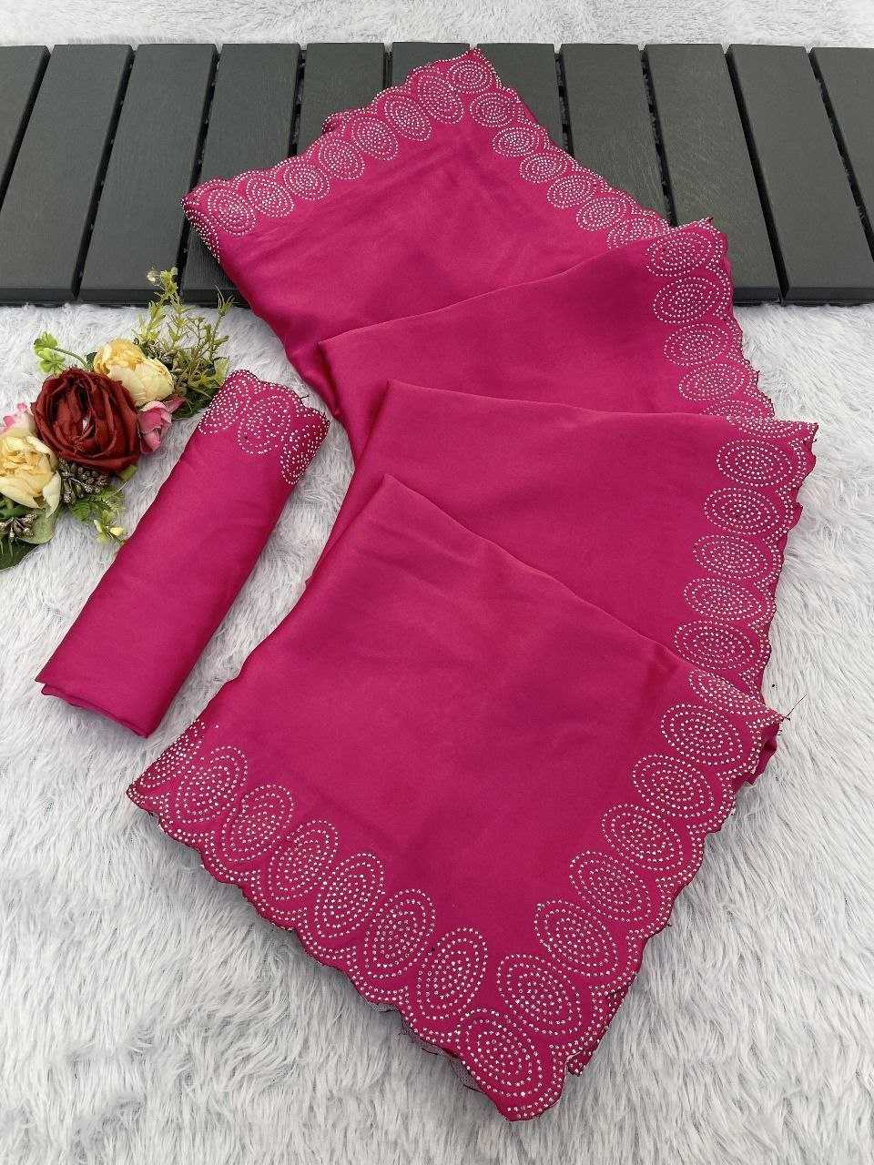 Ynf Satin RIN216 shrusti Sarees Wholesale Party Wear Sarees Fancy Sarees Lace Border Sarees Manufacturer