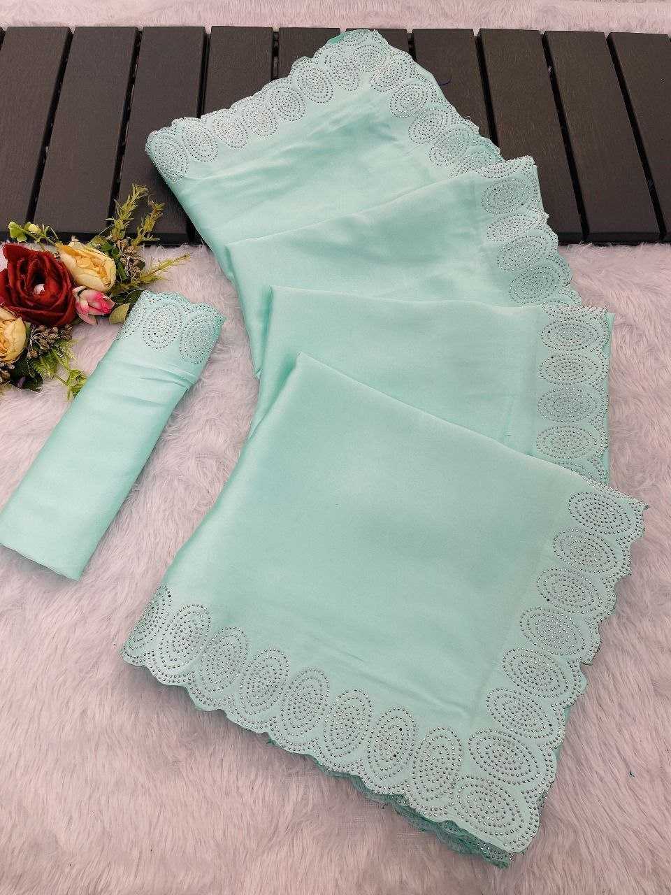 Ynf Satin RIN216 shrusti Sarees Wholesale Party Wear Sarees Fancy Sarees Lace Border Sarees Manufacturer