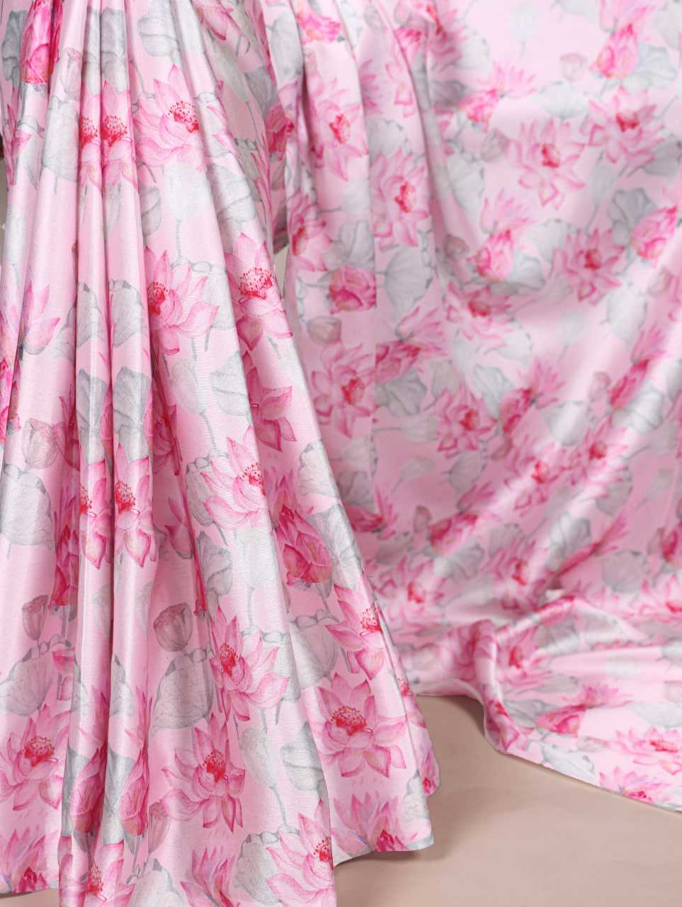 Ynf Satin Silk KESH134 7003 Sarees Wedding Collections Festive Collections Wholesale Printed Sarees Floral Sarees Satin Sarees Manufacturer