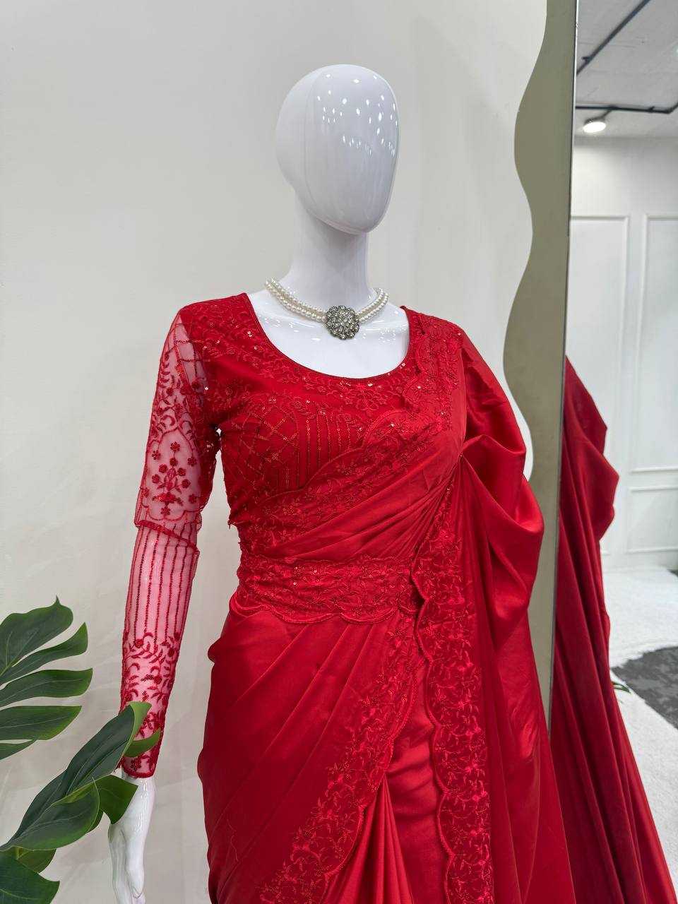 Ynf Satin Silk RIN133 435 Sarees Wholesale Designer Sarees Fancy Sarees Satin Sarees Manufacturer