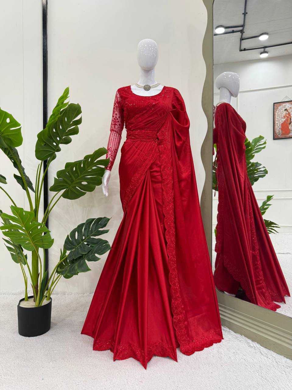 Ynf Satin Silk RIN133 435 Sarees Wholesale Designer Sarees Fancy Sarees Satin Sarees Manufacturer