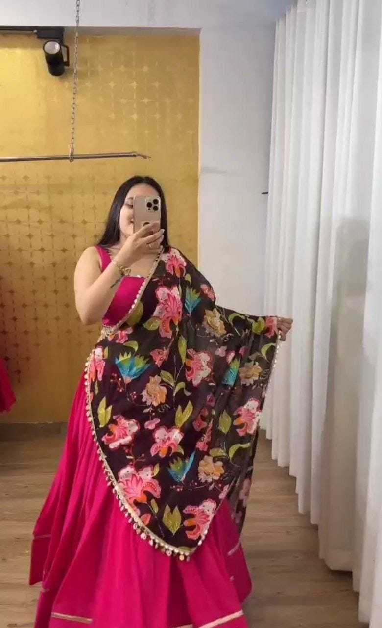 Ynf Satin Silk RIN157 NAVRATRI NIGHTS-15 Lehengas Festive Collections Plus Size Collections Wholesale Designer Lehenga Silk Lehenga Navratri Chaniya Choli Manufacturer