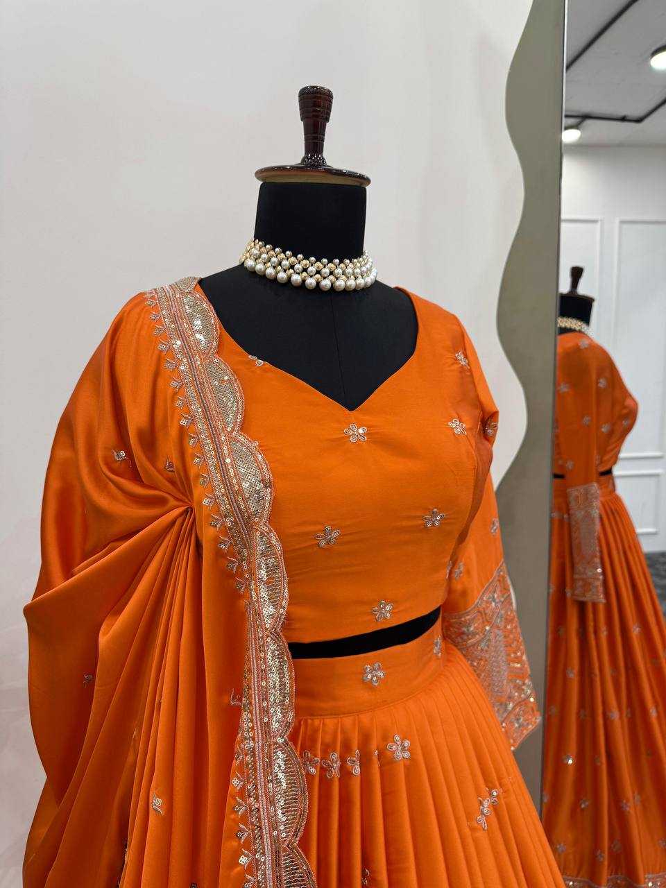 Ynf Satin Silk RIN162 308 Lehengas Wholesale Traditional Lehenga Silk Lehenga Embroidered Lehenga Manufacturer