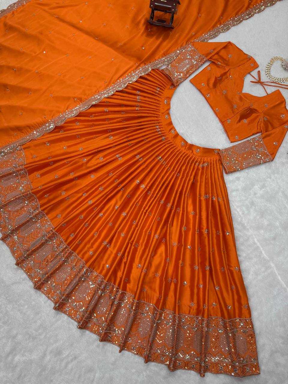 Ynf Satin Silk RIN162 308 Lehengas Wholesale Traditional Lehenga Silk Lehenga Embroidered Lehenga Manufacturer