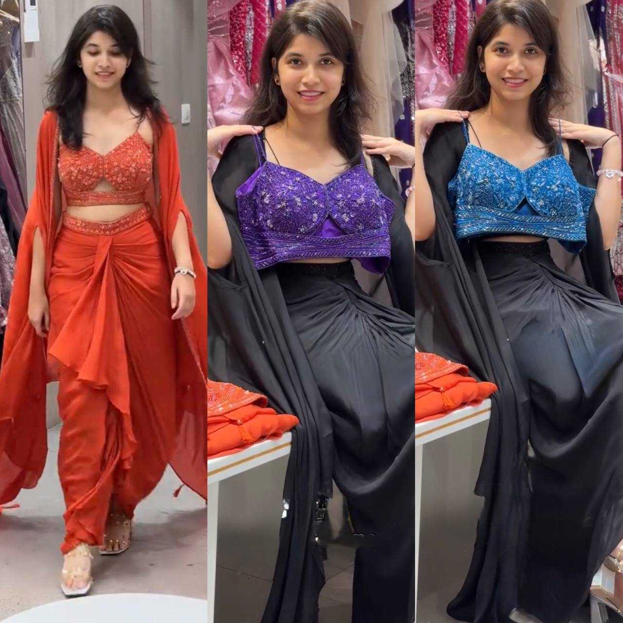 Ynf Satin Silk RIN162 5842 Suits & Dresses Wholesale Indo Western Dresses Party Wear Dresses Wedding guest dresses Manufacturer