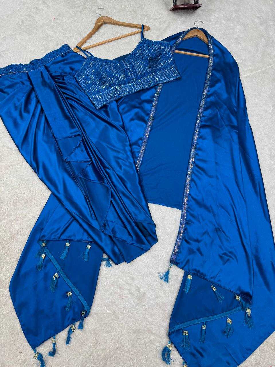 Ynf Satin Silk RIN162 5842 Suits & Dresses Wholesale Indo Western Dresses Party Wear Dresses Wedding guest dresses Manufacturer