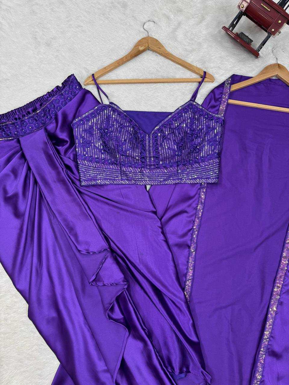 Ynf Satin Silk RIN162 5842 Suits & Dresses Wholesale Indo Western Dresses Party Wear Dresses Wedding guest dresses Manufacturer
