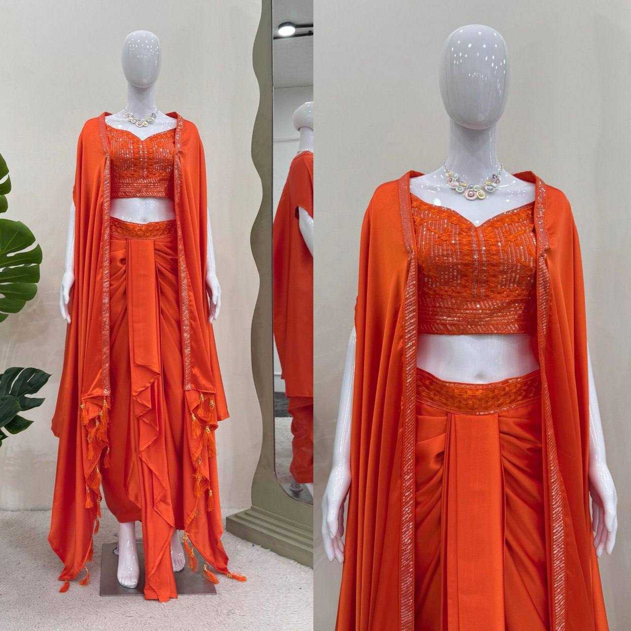 Ynf Satin Silk RIN162 5842 Suits & Dresses Wholesale Indo Western Dresses Party Wear Dresses Wedding guest dresses Manufacturer