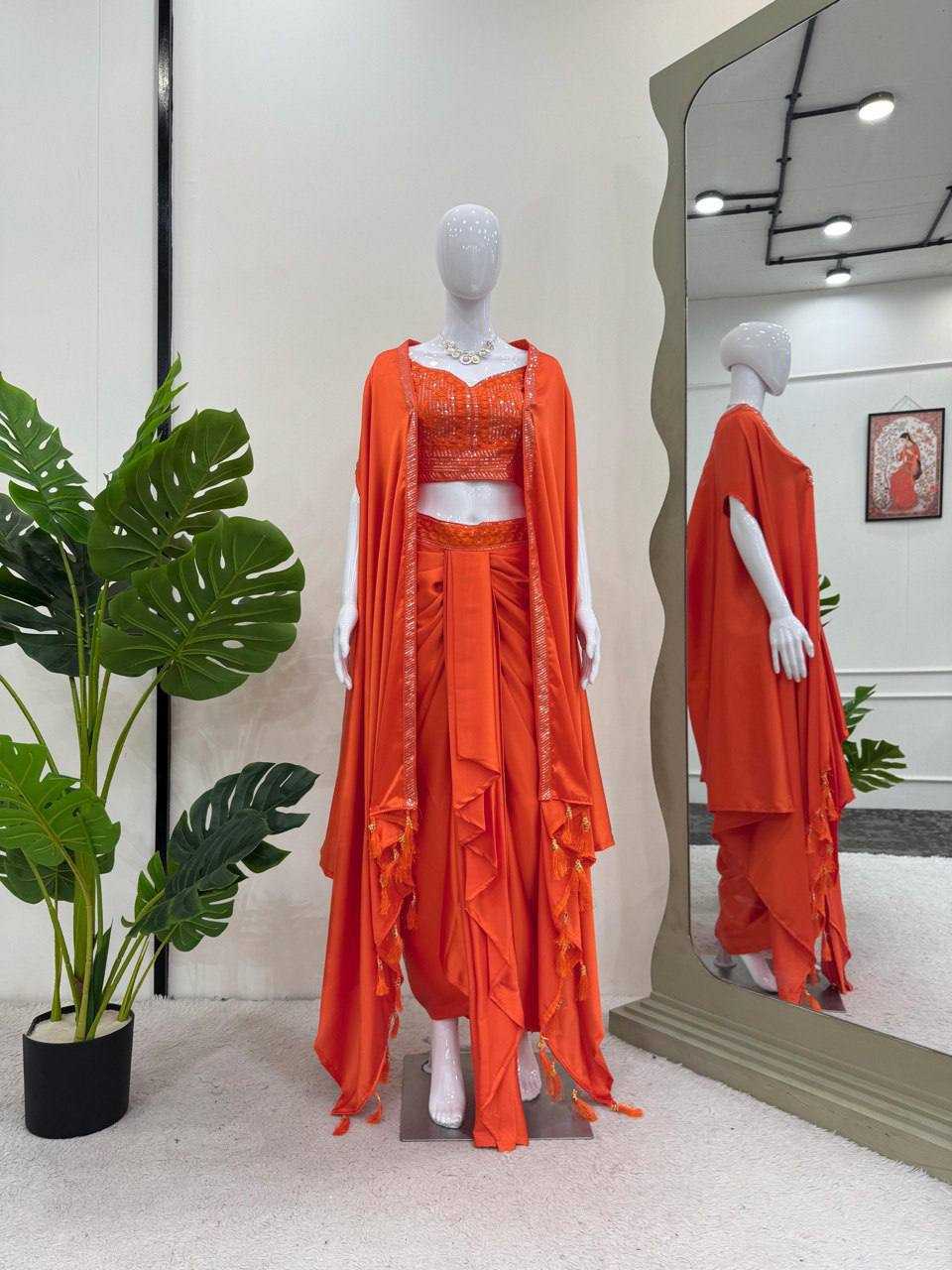 Ynf Satin Silk RIN162 5842 Suits & Dresses Wholesale Indo Western Dresses Party Wear Dresses Wedding guest dresses Manufacturer