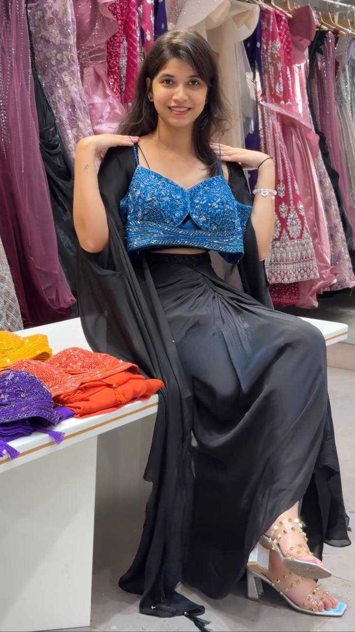 Ynf Satin Silk RIN162 5842 Suits & Dresses Wholesale Indo Western Dresses Party Wear Dresses Wedding guest dresses Manufacturer