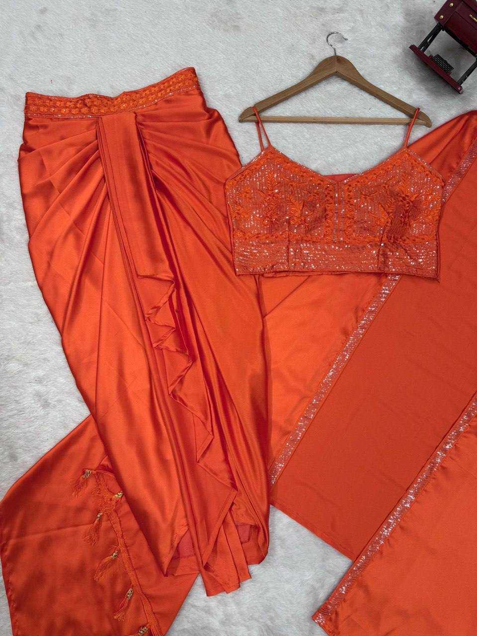 Ynf Satin Silk RIN162 5842 Suits & Dresses Wholesale Indo Western Dresses Party Wear Dresses Wedding guest dresses Manufacturer