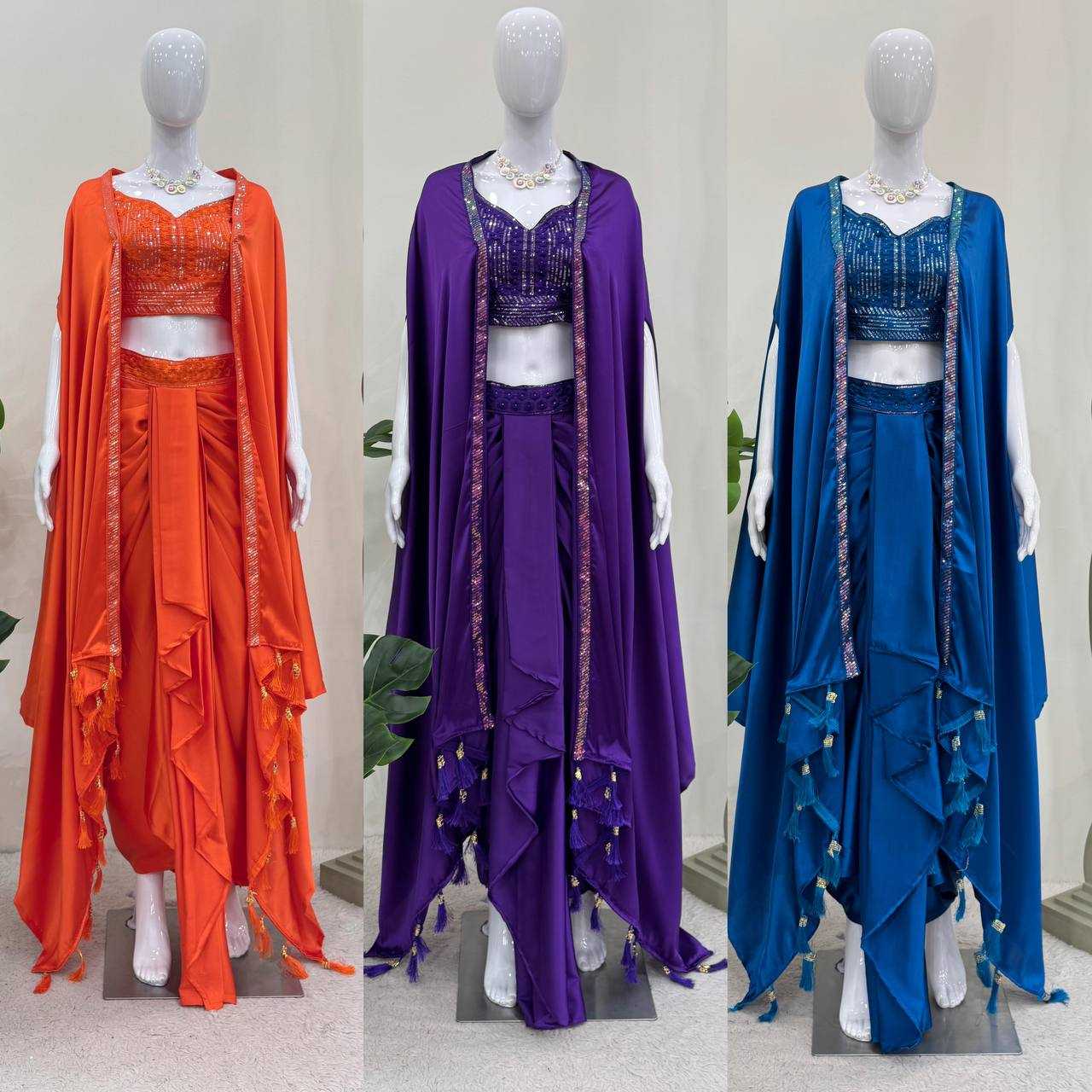 Ynf Satin Silk RIN162 5842 Suits & Dresses Wholesale Indo Western Dresses Party Wear Dresses Wedding guest dresses Manufacturer
