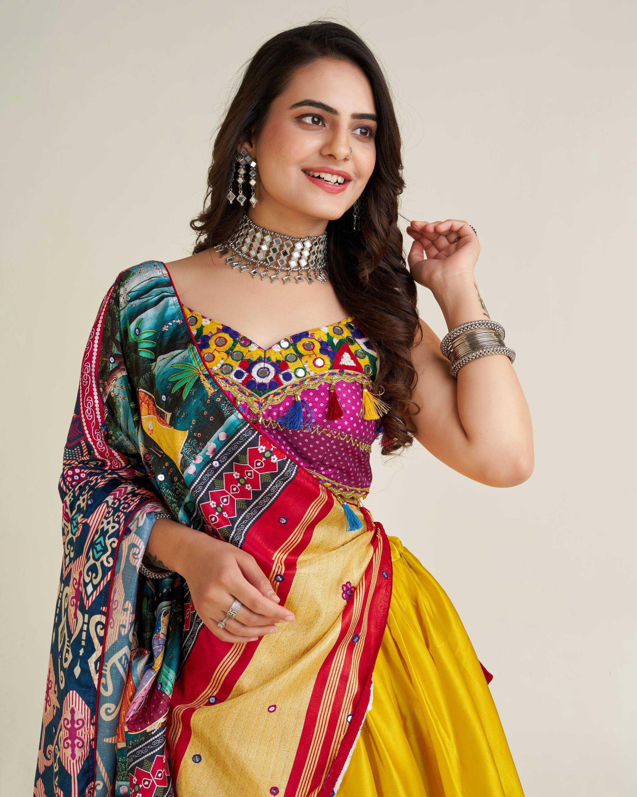 Ynf Satin Silk RIN213 L269 Festive Collections Wholesale Navratri Chaniya Choli Manufacturer