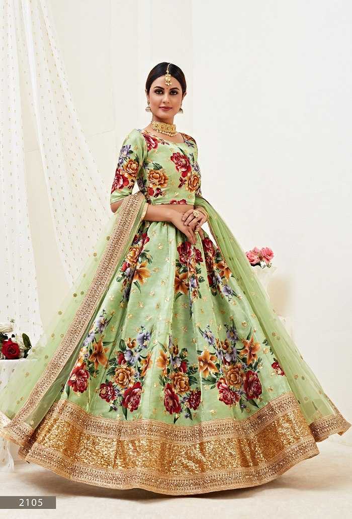 Ynf Satin Silk RIN227 2105 Lehengas Wedding Collections Festive Collections Wholesale Silk Lehenga Printed Lehenga Lehenga With Blouse Manufacturer