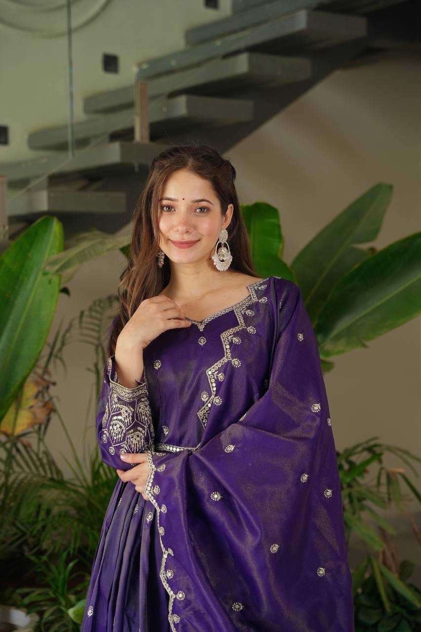 Ynf Shimmer silk KESH490 659 Gowns Wholesale Embroidery Gowns Party Gowns Long Gowns Manufacturer