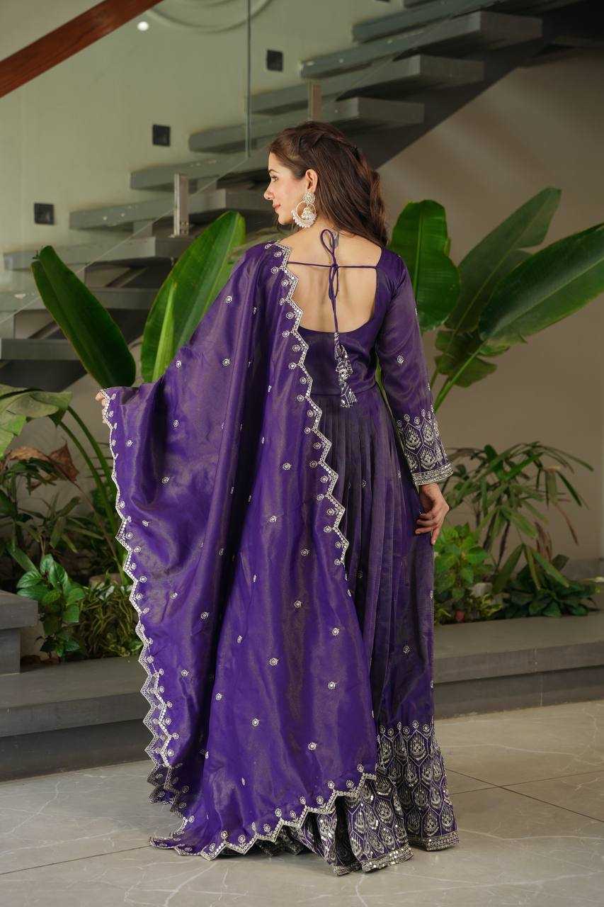 Ynf Shimmer silk KESH490 659 Gowns Wholesale Embroidery Gowns Party Gowns Long Gowns Manufacturer