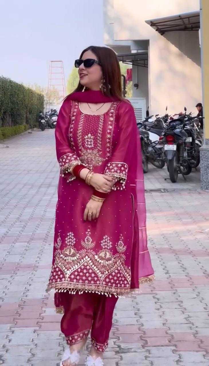 Ynf Shimmer silk KESH512 1676 Suits & Dresses Wholesale Ladies Suits Embroidery Suits Palazzo Suit Manufacturer