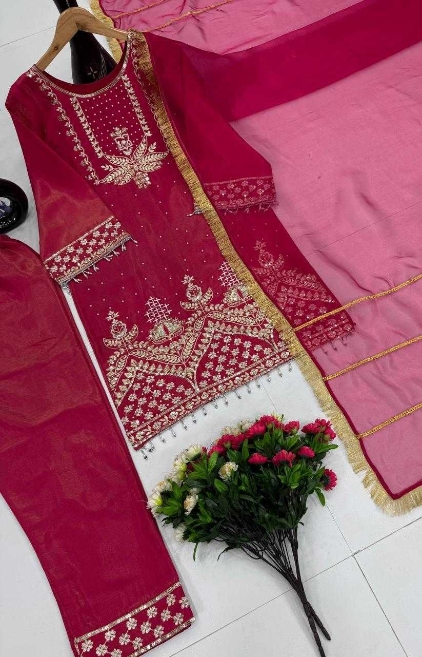 Ynf Shimmer silk KESH512 1676 Suits & Dresses Wholesale Ladies Suits Embroidery Suits Palazzo Suit Manufacturer