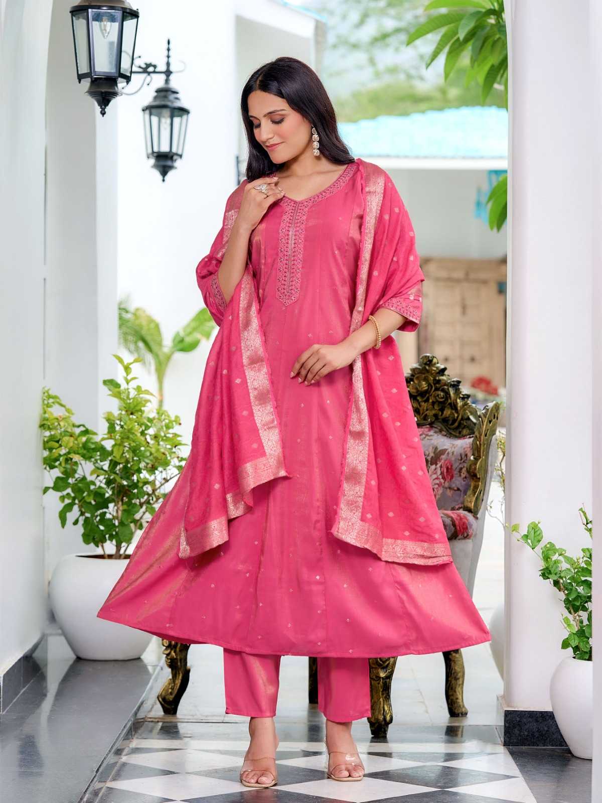 Ynf Shimmer silk RIN190 AANCHI MORNI Setwise Collections Wholesale Dresses & Suits Catalogs Manufacturer