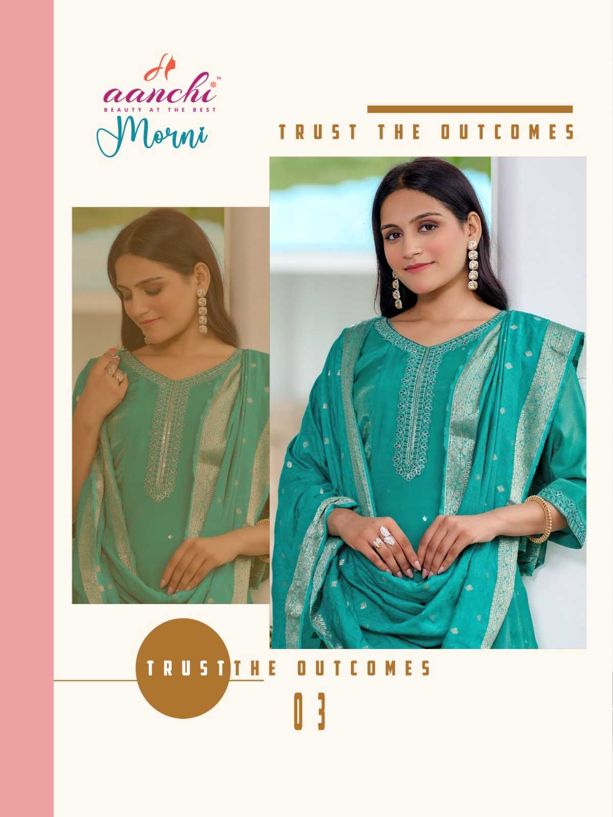 Ynf Shimmer silk RIN190 AANCHI MORNI Setwise Collections Wholesale Dresses & Suits Catalogs Manufacturer