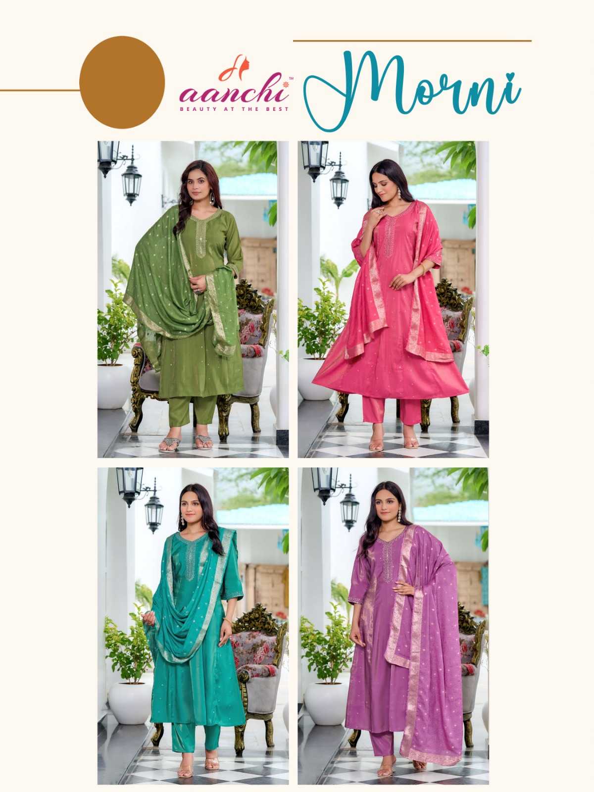 Ynf Shimmer silk RIN190 AANCHI MORNI Setwise Collections Wholesale Dresses & Suits Catalogs Manufacturer