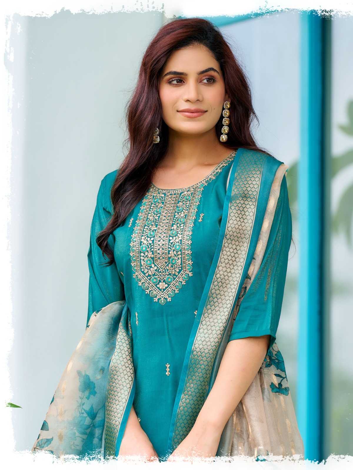 Ynf Shimmer silk RIN190 AANCHI-OLA Setwise Collections Wholesale Dresses & Suits Catalogs Manufacturer