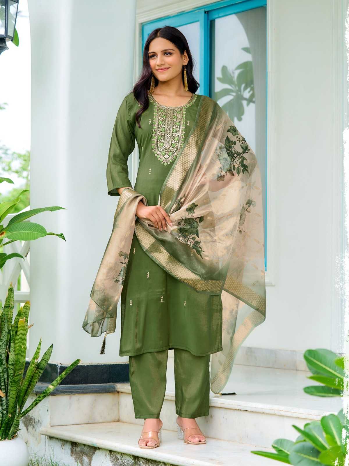 Ynf Shimmer silk RIN190 AANCHI-OLA Setwise Collections Wholesale Dresses & Suits Catalogs Manufacturer