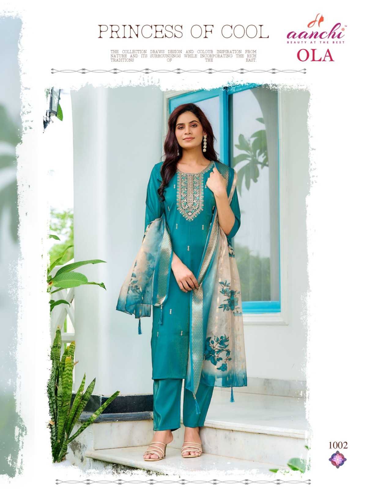 Ynf Shimmer silk RIN190 AANCHI-OLA Setwise Collections Wholesale Dresses & Suits Catalogs Manufacturer