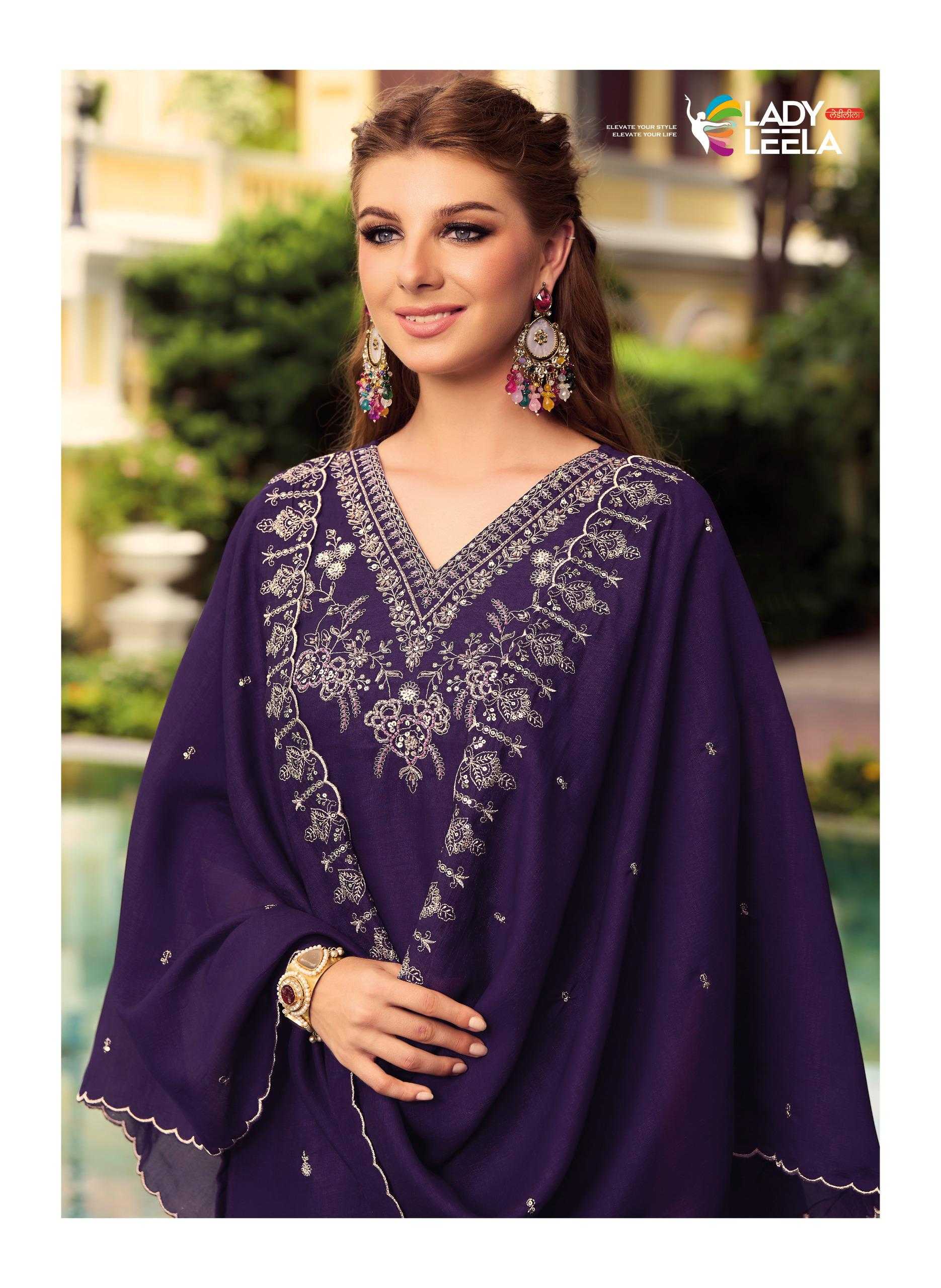 Ynf Shimmer silk RIN190 LADY LEELA-NOOR-2 Setwise Collections Wholesale Dresses & Suits Catalogs Manufacturer