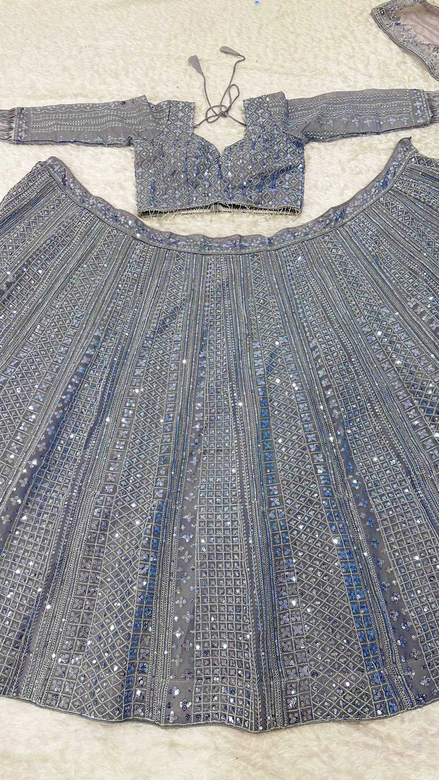 Ynf Shimmer silk RIN213 H86 Lehengas Wholesale Silk Lehenga Sequins Lehenga Manufacturer