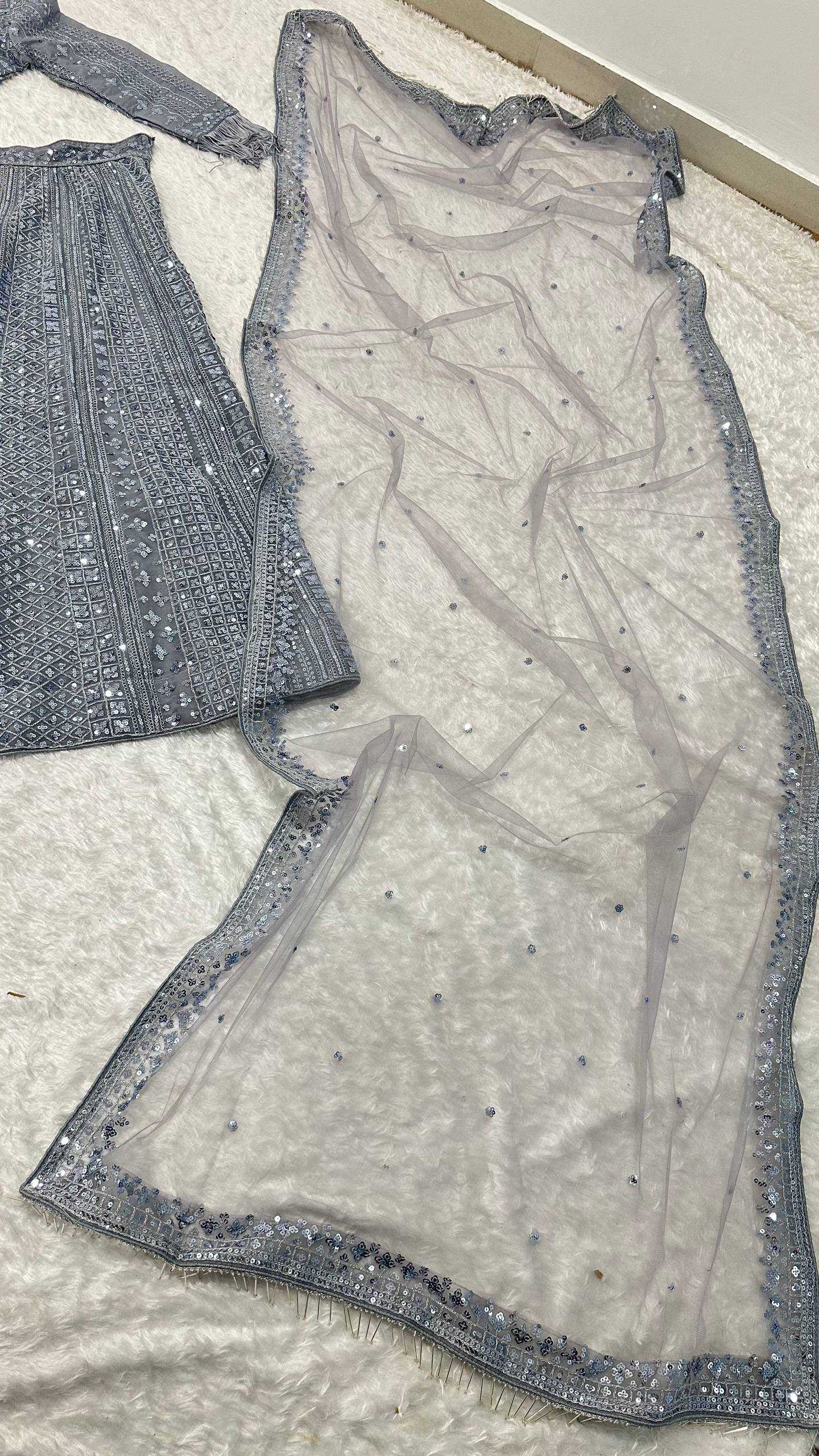 Ynf Shimmer silk RIN213 H86 Lehengas Wholesale Silk Lehenga Sequins Lehenga Manufacturer